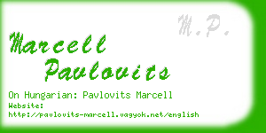 marcell pavlovits business card